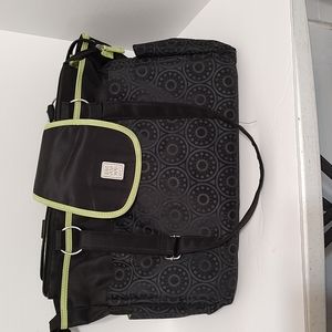 New Carter's Diaper Bag Black & Green